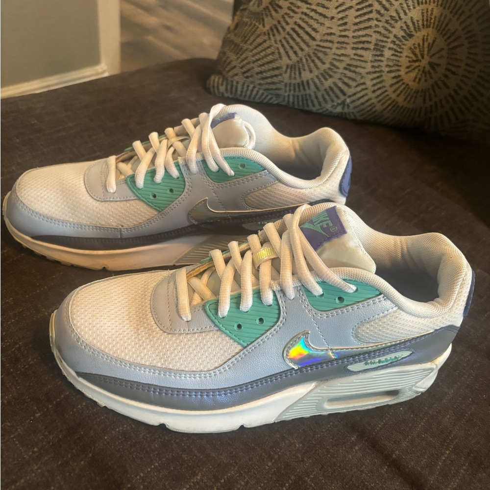 Nike Women Air Max Sneakers - White, Blue, and Teal